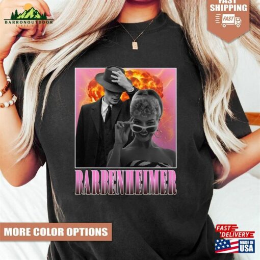 Oppenheimer Barbie Movie Fan Collage T-Shirt Barbenheimer 72123 Shirt Vs Hoodie Sweatshirt