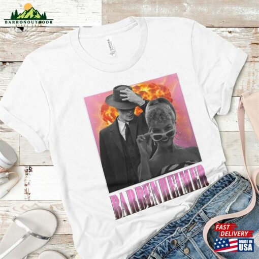 Oppenheimer Barbie Movie Fan Collage T-Shirt Barbenheimer 72123 Shirt Vs Hoodie Sweatshirt