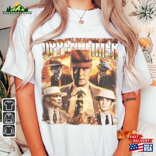 Oppenheimer Movie Shirt Barbenheimer Barbie 90S Y2k Vintage Retro Bootleg T-Shirt Hoodie