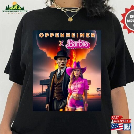 Oppenheimer X Barbie Shirt Barbenheimer T-Shirt Double Feature Hoodie Sweatshirt