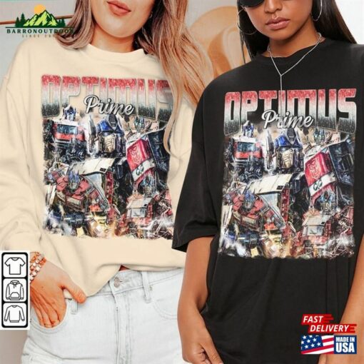 Optimus Prime Movie Shirt Autobot 90S Y2k Vintage Retro Bootleg Classic Sweatshirt