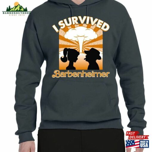 Orange Barbenheimer I Survived Trending Movie Funny Shirt Sweatshirt Hoodie