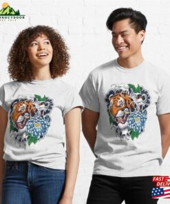 Oriental Tiger With Waves And A Flower Tattoo Classic T-Shirt Unisex Sweatshirt 2 Oriental Tiger With Waves And A Flower Tattoo Classic T Shirt Unisex Sweatshirt 3
