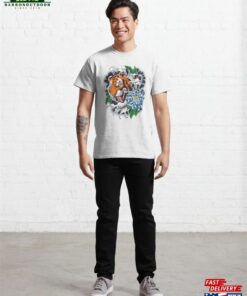 Oriental Tiger With Waves And A Flower Tattoo Classic T-Shirt Unisex Sweatshirt 3 Oriental Tiger With Waves And A Flower Tattoo Classic T Shirt Unisex Sweatshirt 4