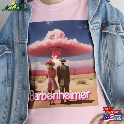 Original Barbenheimer Barbie Meme Trending 2023 Films Perfect Gift For Movie Lovers Let’s Go Party Shirt Pink Atomic Cloud Unisex T-Shirt Sweatshirt