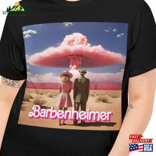 Original Barbenheimer Barbie Meme Trending 2023 Films Perfect Gift For Movie Lovers Let’s Go Party Shirt Pink Atomic Cloud Unisex T-Shirt Sweatshirt