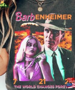 Original Barbenheimer Shirt Y2k Barbie The Destroyer Of Word Movie Oppenheimer Hoodie T-Shirt