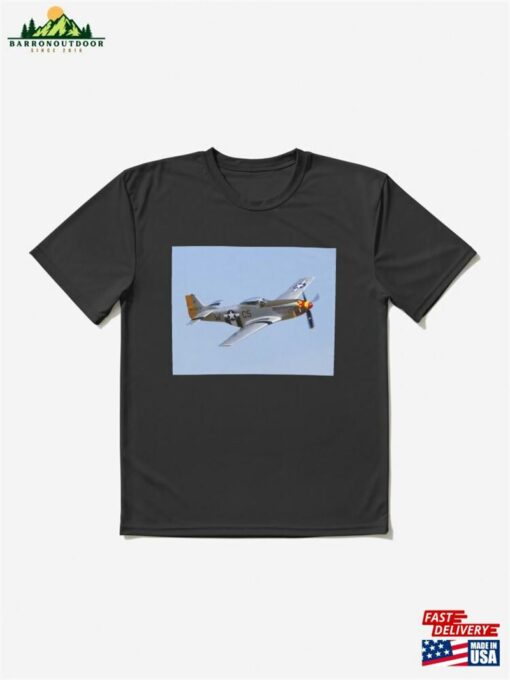 P51d Mustang 413578 In Flight Active T-Shirt Classic