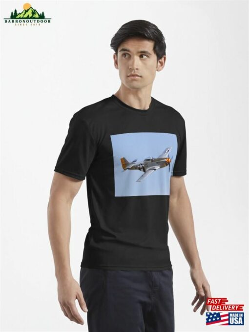 P51d Mustang 413578 In Flight Active T-Shirt Classic