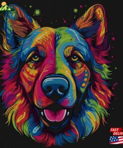 Painted Dog Head Shirt Unisex Graphic Tee Movie T-Shirt Sweatshirt
