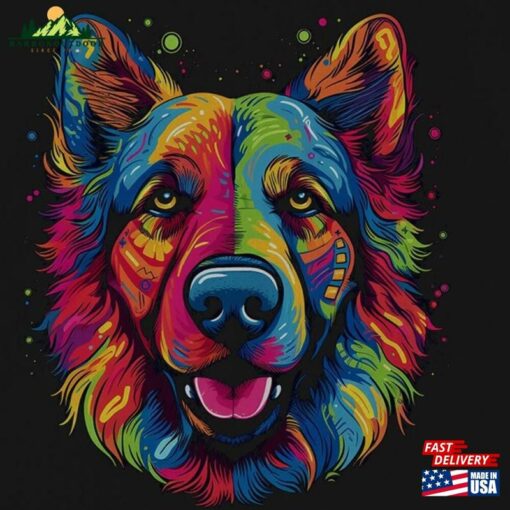 Painted Dog Head Shirt Unisex Graphic Tee Movie T-Shirt Sweatshirt