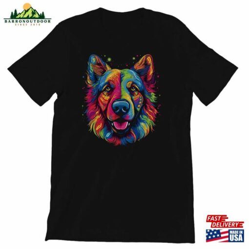 Painted Dog Head Shirt Unisex Graphic Tee Movie T-Shirt Sweatshirt