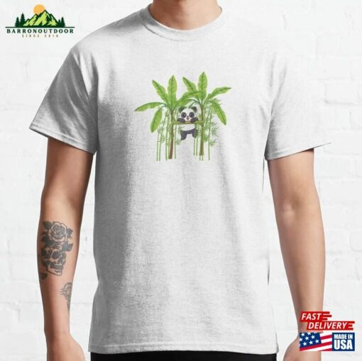 Panda Hanging On A Branch In The Jungle Classic T-Shirt Hoodie