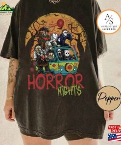 Personalized Vintage Universal Studios Halloween Horror Nights Shirt Retro Scary Movie Characters T Shirt Hoodie 4