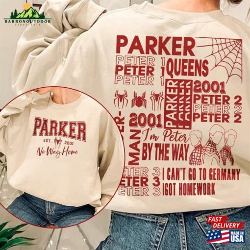 Peter Parker Movie Est 2001 Spider Double Sides Shirt Unisex T-Shirt