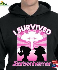 Pink Barbenheimer I Survived Trending Movie Funny Shirt Classic Hoodie Pink Barbenheimer I Survived Trending Movie Funny Shirt Classic Hoodie