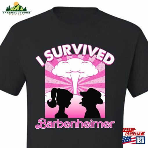 Pink Barbenheimer I Survived Trending Movie Funny Shirt Sweatshirt Hoodie