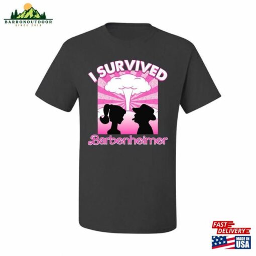 Pink Barbenheimer I Survived Trending Movie Funny Shirt Sweatshirt Hoodie