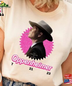 Pink Barbenheimer Shirt Meme T-Shirt Trending Unisex Hoodie Pink Barbenheimer Shirt Meme T-Shirt Trending Unisex Hoodie