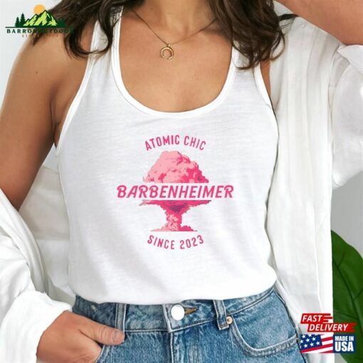 Pink Barbenheimer Tank Top Shirt Oppenheimer Classic Unisex