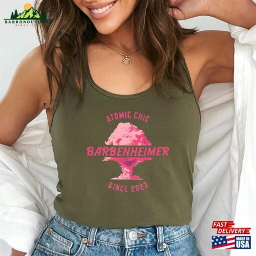 Pink Barbenheimer Tank Top Shirt Oppenheimer Classic Unisex