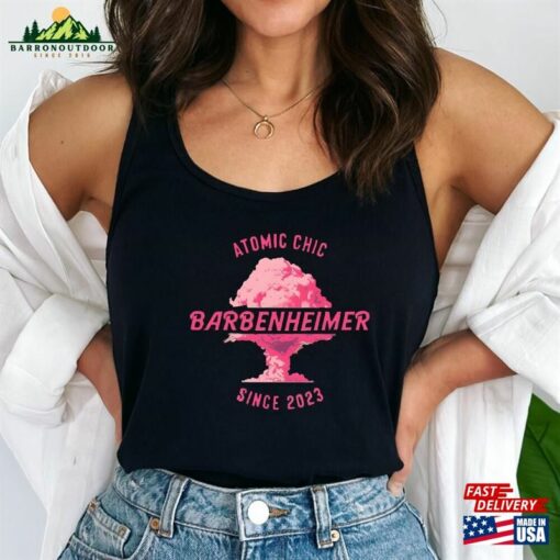 Pink Barbenheimer Tank Top Shirt Oppenheimer Classic Unisex