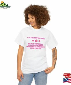 Pink Barbie Film 2023 Quote Unisex Heavy Cotton T-Shirt Margot Robbie Best Day Ever Classic Pink Barbie Film 2023 Quote Unisex Heavy Cotton T-Shirt Margot Robbie Best Day Ever Classic