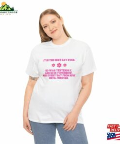 Pink Barbie Film 2023 Quote Unisex Heavy Cotton T Shirt Margot Robbie Best Day Ever Classic 3