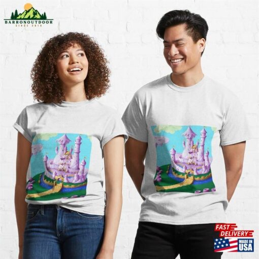 Pink Fairy Castle W Moat 4 Classic T-Shirt Unisex