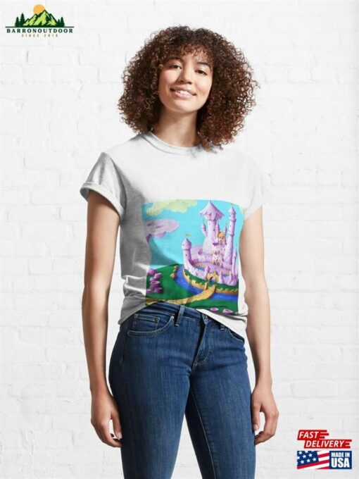 Pink Fairy Castle W Moat 4 Classic T-Shirt Unisex