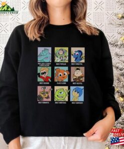 Pixar Movie Group Shot Shirt Characters T Shirt Disneyland Trip Tee Sweatshirt 3