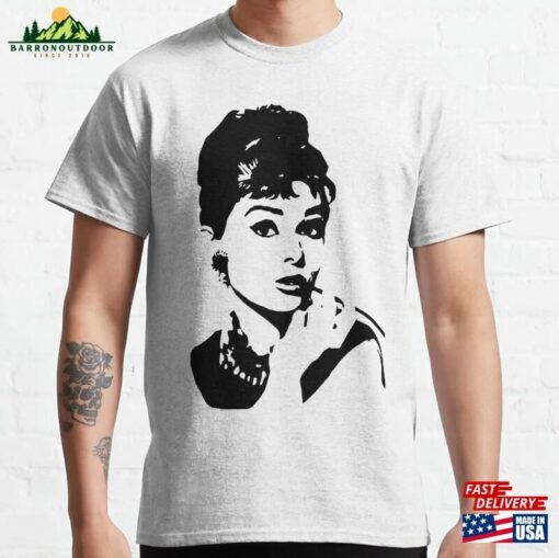 Portrait Of Audrey Hepburn 1960’S Superstar And Hollywood Icon Gifts From Monofaces For You In 2023 Classic T-Shirt Sweatshirt