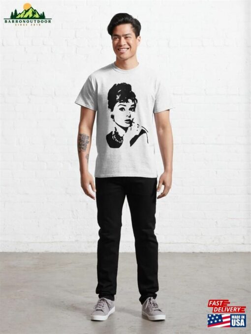 Portrait Of Audrey Hepburn 1960’S Superstar And Hollywood Icon Gifts From Monofaces For You In 2023 Classic T-Shirt Sweatshirt