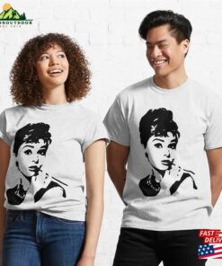 Portrait Of Audrey Hepburn 1960S Superstar And Hollywood Icon Gifts From Monofaces For You In 2023 Classic T Shirt Unisex Hoodie 3