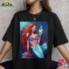 Princess New Movie Little Mermaid Halle 2023 Disney Custom Dtf Screen Print Black T-Shirt Unisex Classic
