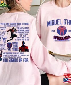 Printed Two Sides Miguel O’hara Shirt Spiderman 2099 Hoodie T-Shirt