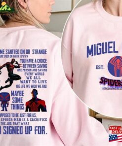 Printed Two Sides Miguel O’hara Sweatshirt Spiderman 2099 Shirt Classic