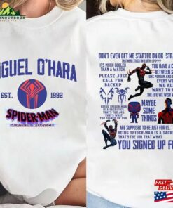 Printed Two Sides Miguel Ohara Sweatshirt Spiderman 2099 Shirt Classic 3