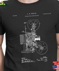 Projecting Kinetoscope Patent T-Shirt First Movie Projector Lover Gift Classic