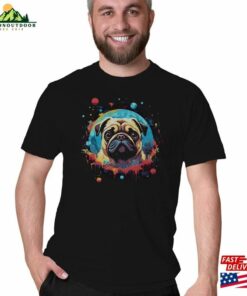 Pug In Space Shirt Unisex Graphic Tee Movie Hoodie