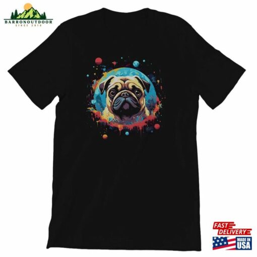 Pug In Space Shirt Unisex Graphic Tee Movie Hoodie