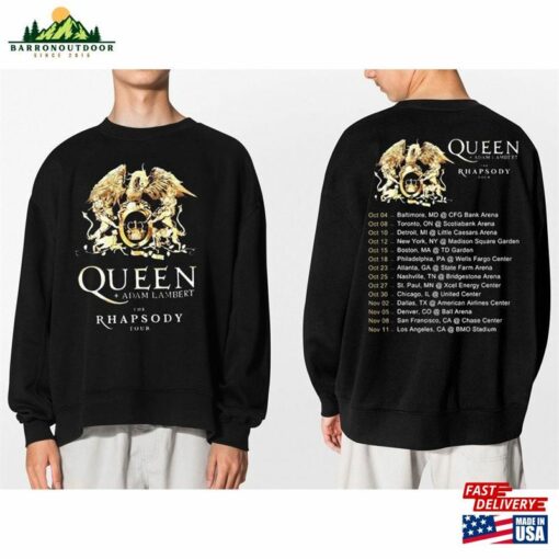 Queen Rock Band Shirt The Rhapsody Tour 2023 Sweatshirt Classic Hoodie