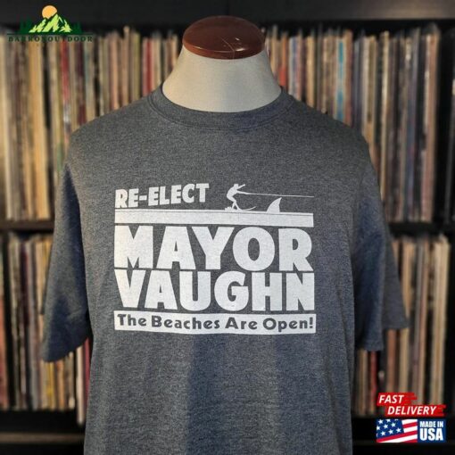 Re Elect Mayor Vaughn Movie Shirt Inside Jokes Cool Tee Funny Film Gift Handmade By Happy Nerdy Unisex Classic