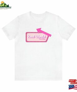 Real World This Way Barbie 2023 Movie Margot Robbie T-Shirt Classic Real World This Way Barbie 2023 Movie Margot Robbie T-Shirt Classic