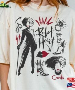 Rebel Heart Shirt Disney Cruella Character Emma Stone Sweatshirt T-Shirt Rebel Heart Shirt Disney Cruella Character Emma Stone Sweatshirt T-Shirt