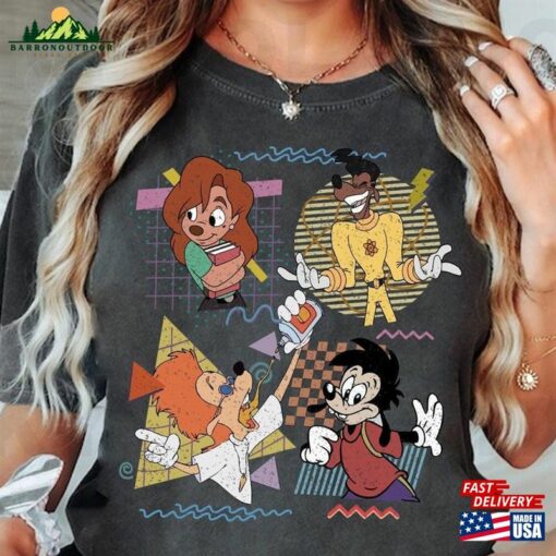 Retro 90S Disney A Goofy Movie Characters Comfort Colors Shirt Powerline Classic T-Shirt