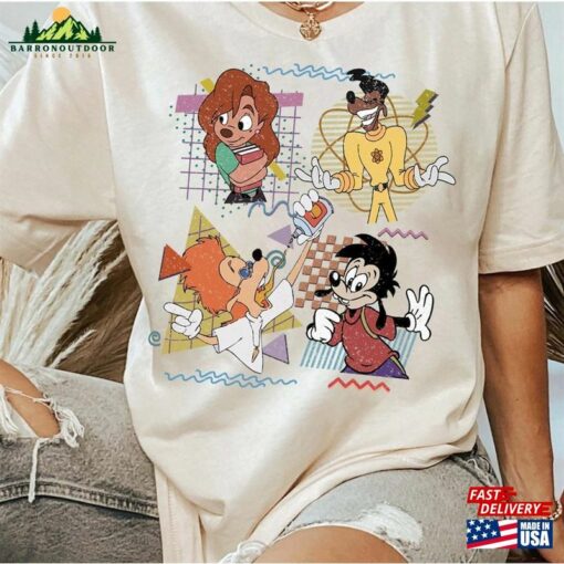 Retro 90S Disney A Goofy Movie Characters Comfort Colors Shirt Powerline Classic T-Shirt