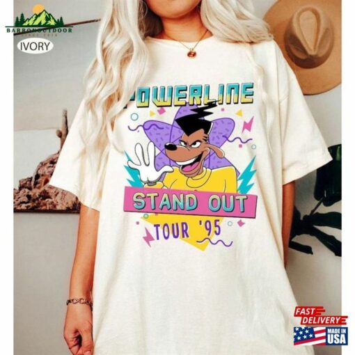 Retro 90S Goofy Movie Shirt Max Roxanne Powerline Sweatshirt Son Hoodie Unisex T-Shirt