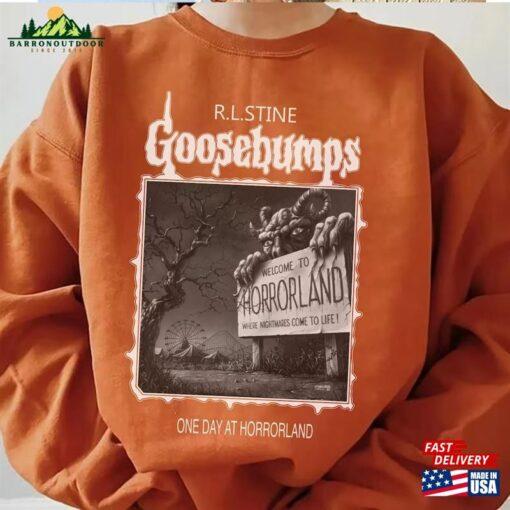 Retro 90S Goosebumps One Day At Horrorland T-Shirt Halloween Shirt Hoodie