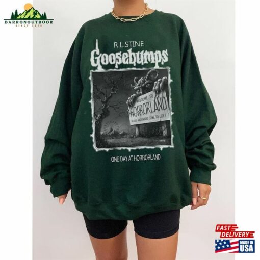 Retro 90S Goosebumps One Day At Horrorland T-Shirt Halloween Shirt Hoodie